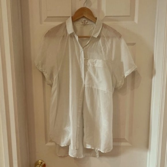 Aritizia Gauzy Pale Blue Cotton Blouse - Picture 5 of 12